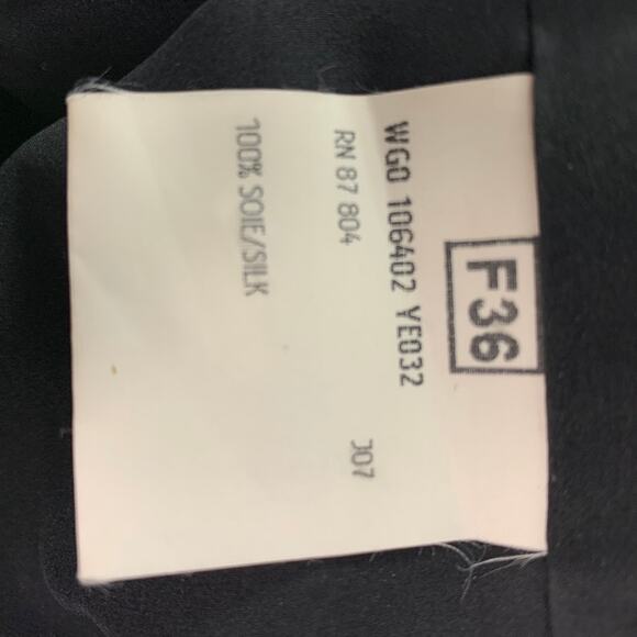 YVES SAINT LAURENT Size 4 Black Silk Pleated Pencil Skirt - Picture 5 of 6